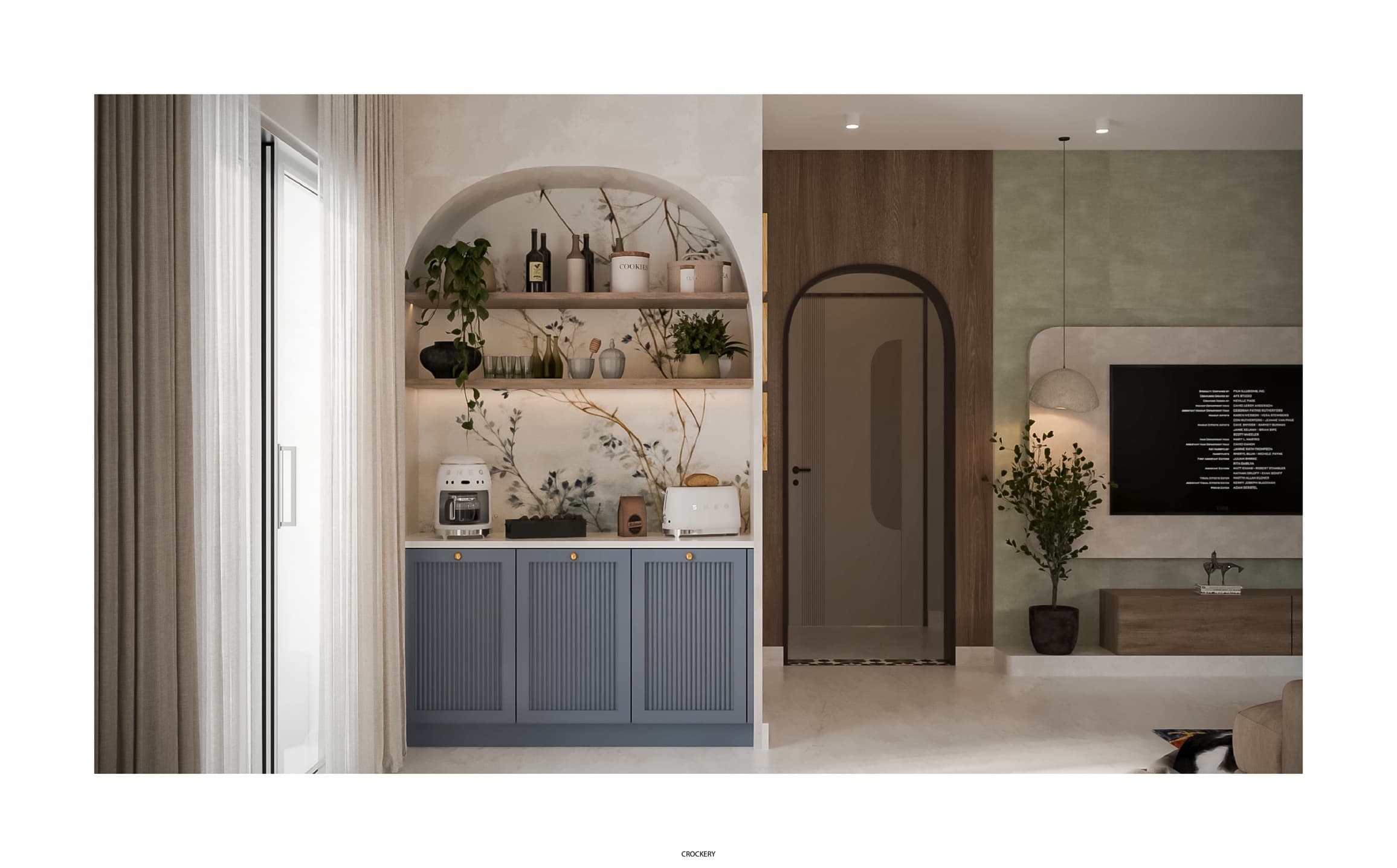 Modern Foyer with Console Unit