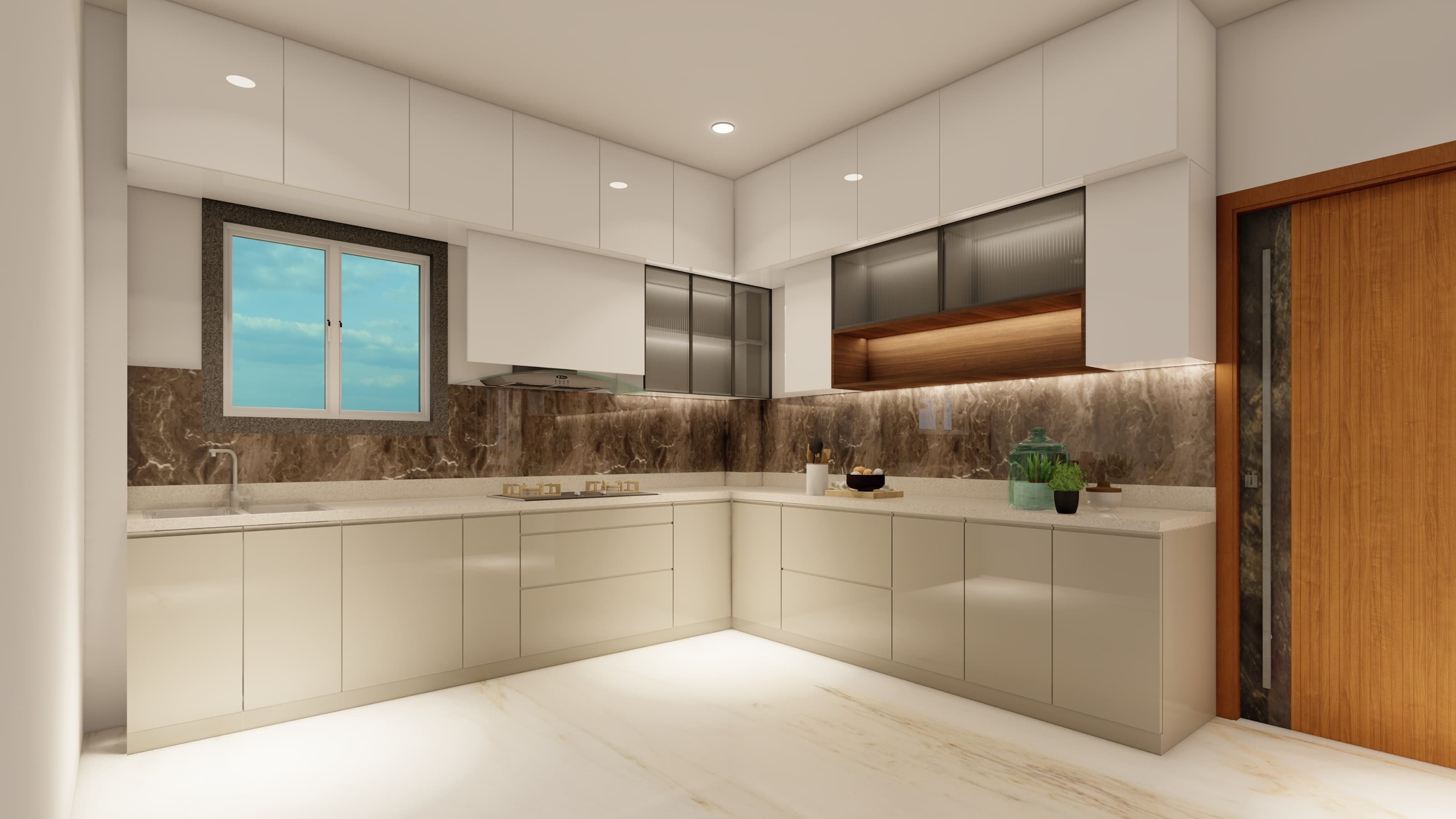 Island Kitchen with Acrylic Finish