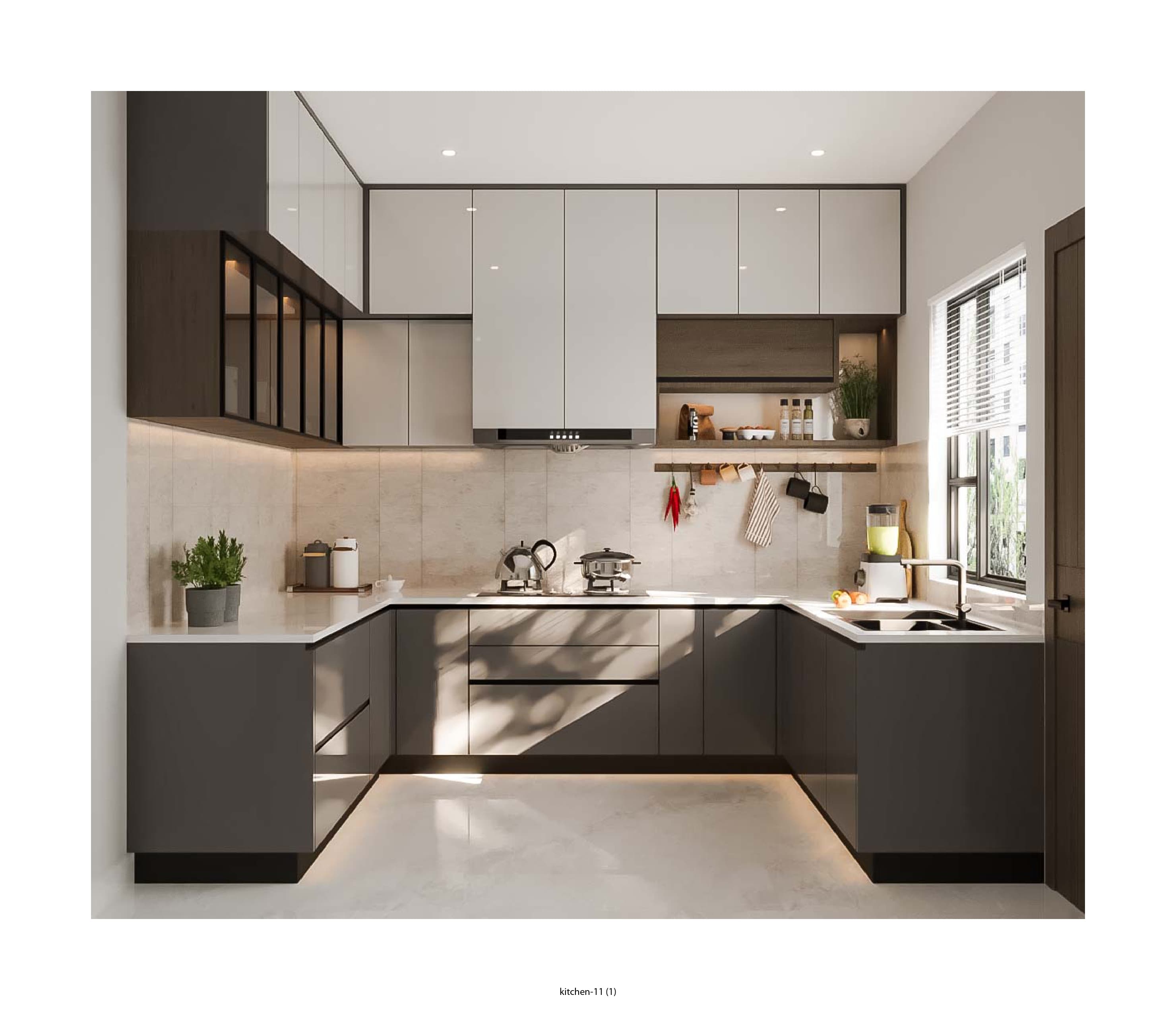 Modern Parallel Kitchen