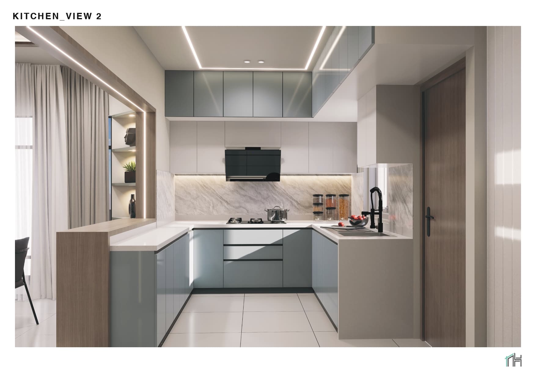 Rustic Kitchen with Open Shelves