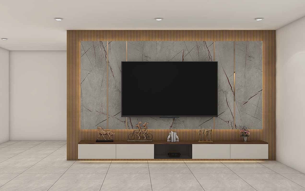 Compact TV Unit with Drawers